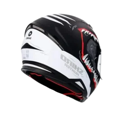 SHIRO HUNTER SHARK Full Face Motorcycle Helmets Matte Black White