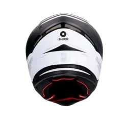 SHIRO HUNTER SHARK Full Face Motorcycle Helmets Matte Black White