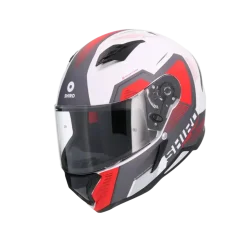 SHIRO HUNTER SH-890 COMMAND Full Face Motorcycle Helmets Matte White Red