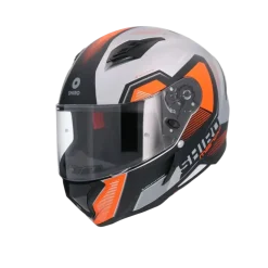 SHIRO Hunter Sh-890 Full Face Motorcycle Helmet Matte Black Orange
