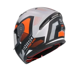 SHIRO Hunter Sh-890 Full Face Motorcycle Helmet Matte Black Orange