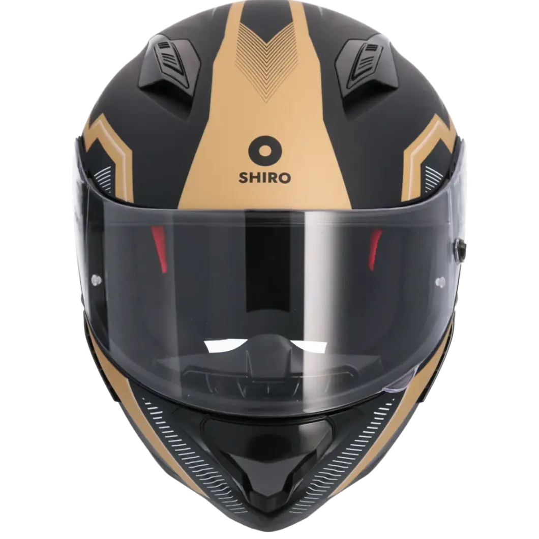 SHIRO HUNTER SH-890 MANDO Full Face Motorcycle Helmets Matte Black Gold