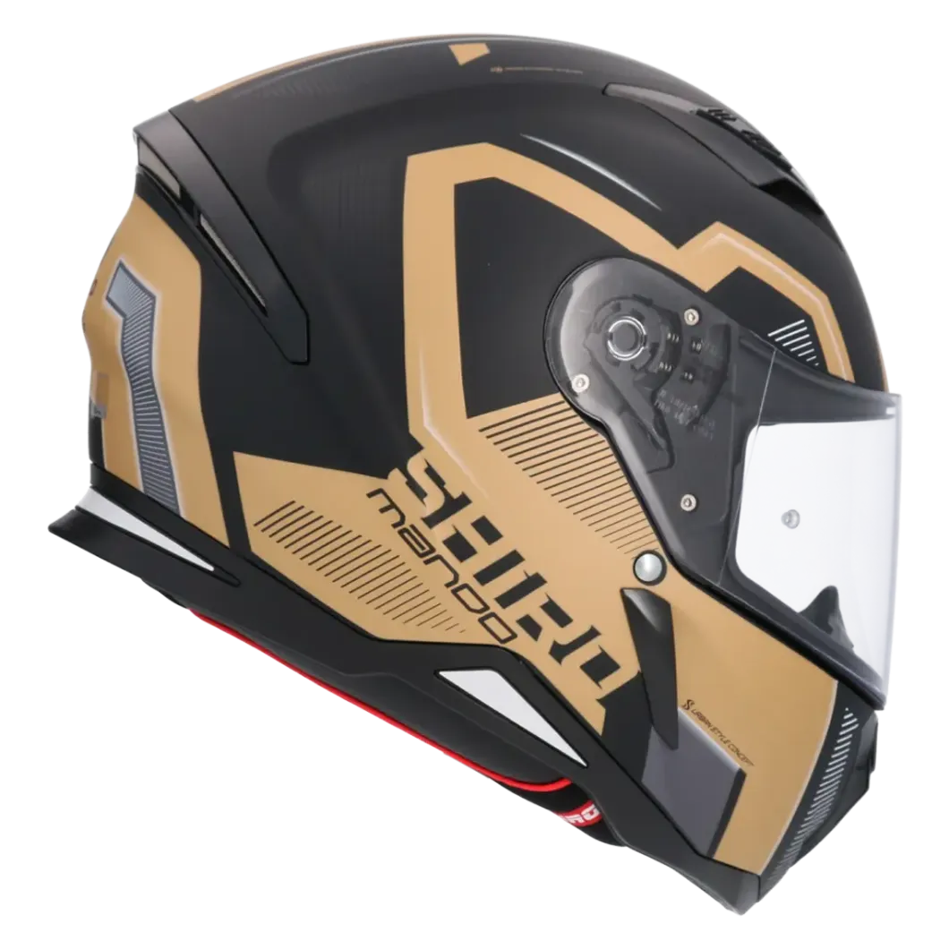 SHIRO HUNTER SH-890 MANDO Full Face Motorcycle Helmets Matte Black Gold