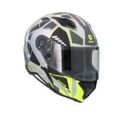 SHIRO HUNTER SH-890 STAGE PLATA Motorcycle Intrageli Helmets Matte Grey Black Yellow
