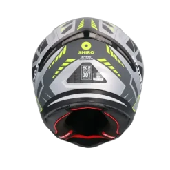 SHIRO HUNTER SH-890 STAGE PLATA Motorcycle Intrageli Helmets Matte Grey Black Yellow