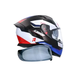 SHIRO KATANA Motorcycle Helmets Full Face Black White Blue