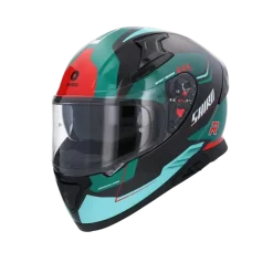 SHIRO katana orbe Full Face Motorcycle Helmets Green Red