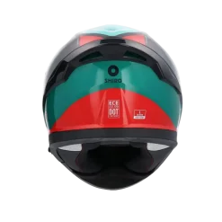 SHIRO katana orbe Full Face Motorcycle Helmets Green Red