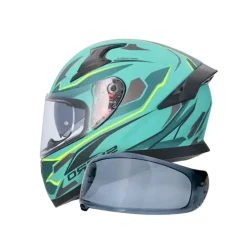 SHIRO KATANA Sharp Full Face Motorcycle Helmets Matte Green