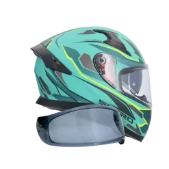 SHIRO KATANA Sharp Full Face Motorcycle Helmets Matte Green