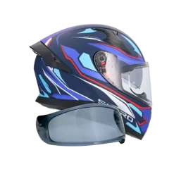 SHIRO KATANA SHARP Full Face Motorcycle Helmets Matte Blue