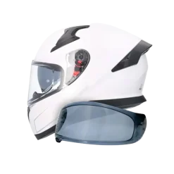 SHIRO Katana Solid Full Face Motorcycle Helmets Pearl White
