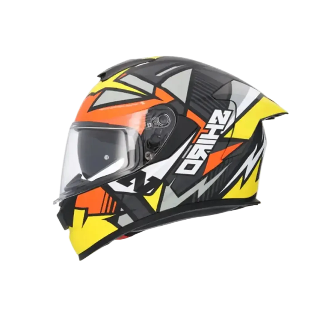 SHIRO RAPTOR PEGASUS Full Face Motorcycle Helmets Yellow Orange Grey Matte