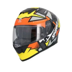 SHIRO RAPTOR PEGASUS Full Face Motorcycle Helmets Yellow Orange Grey Matte