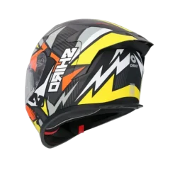 SHIRO RAPTOR PEGASUS Full Face Motorcycle Helmets Yellow Orange Grey Matte