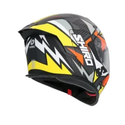 SHIRO RAPTOR PEGASUS Full Face Motorcycle Helmets Yellow Orange Grey Matte