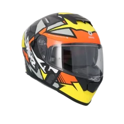 SHIRO RAPTOR PEGASUS Full Face Motorcycle Helmets Yellow Orange Grey Matte