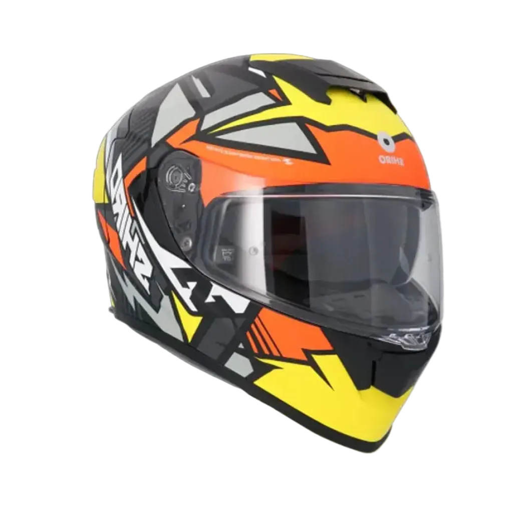 SHIRO RAPTOR PEGASUS Full Face Motorcycle Helmets Yellow Orange Grey Matte