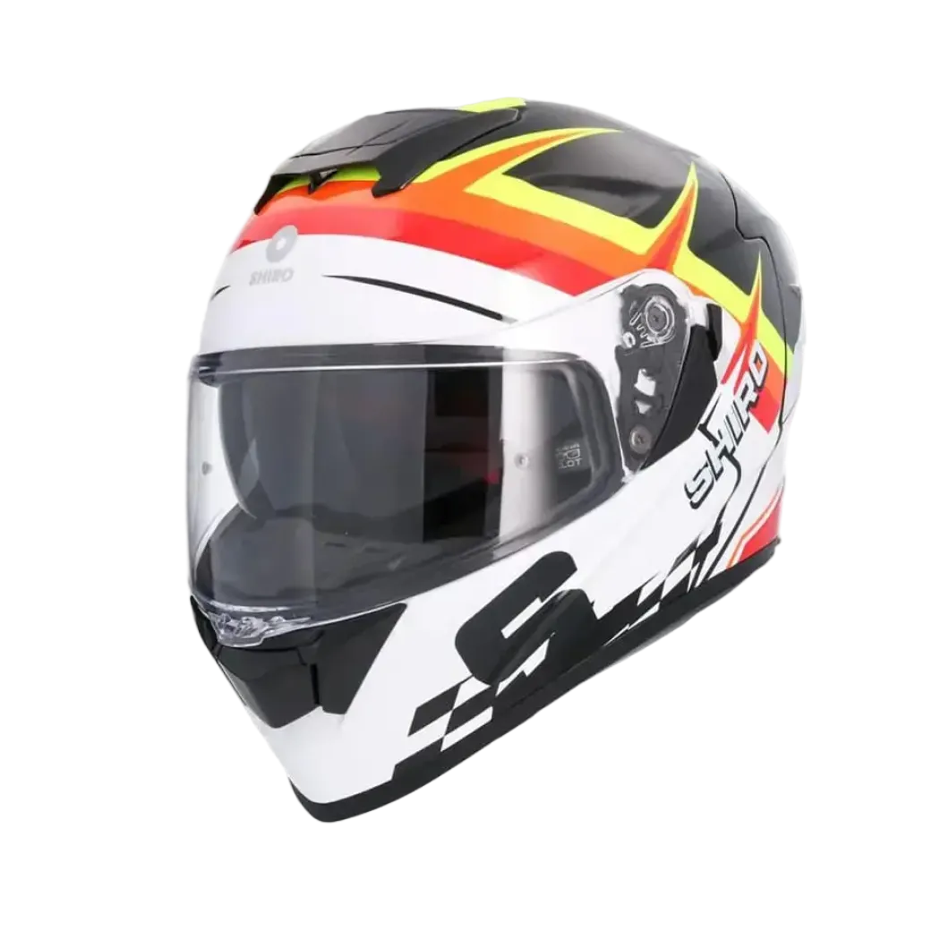 SHIRO RAPTOR PEGASUS Full Face Motorcycle Helmets White Black Yellow Red