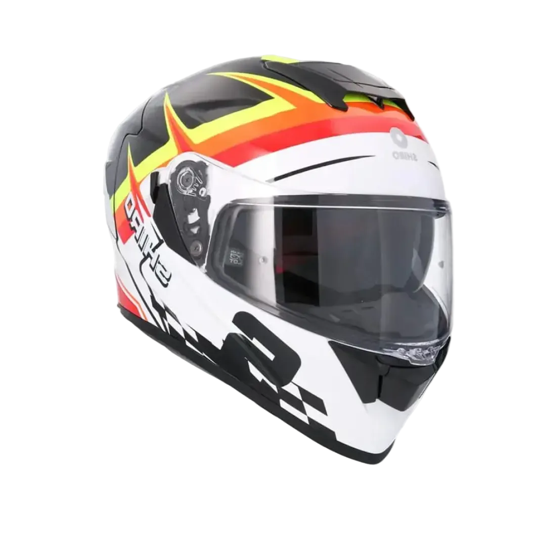 SHIRO RAPTOR PEGASUS Full Face Motorcycle Helmets White Black Yellow Red