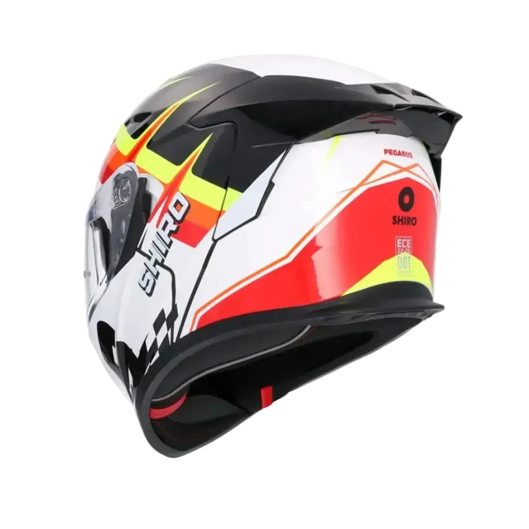 SHIRO RAPTOR PEGASUS Full Face Motorcycle Helmets White Black Yellow Red