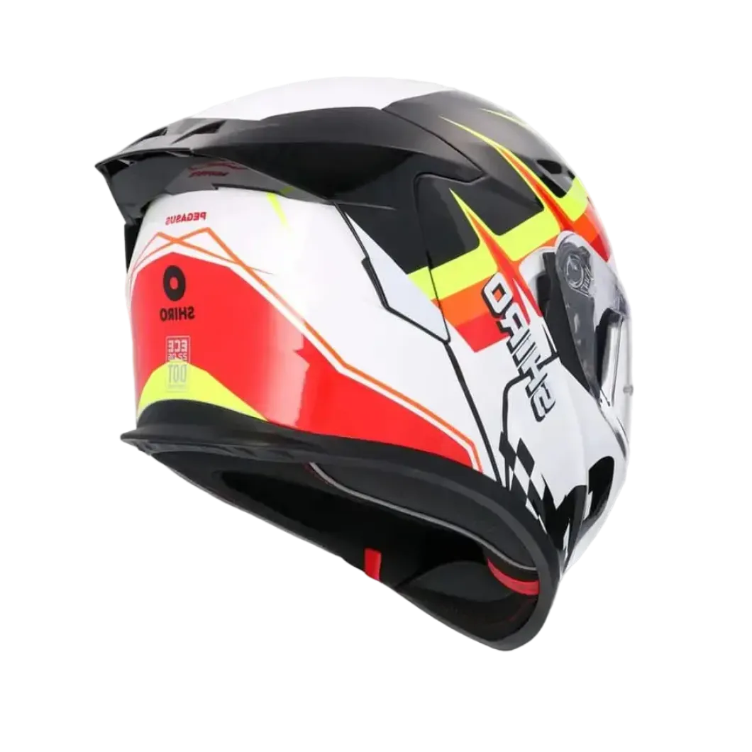 SHIRO RAPTOR PEGASUS Full Face Motorcycle Helmets White Black Yellow Red