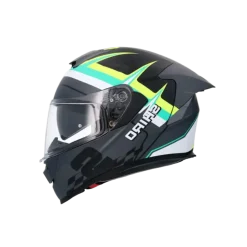 SHIRO RAPTOR PEGASUS Full Face Motorcycle Helmets Matte Black Green Yellow