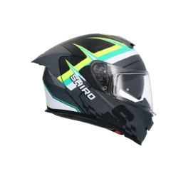SHIRO RAPTOR PEGASUS Full Face Motorcycle Helmets Matte Black Green Yellow