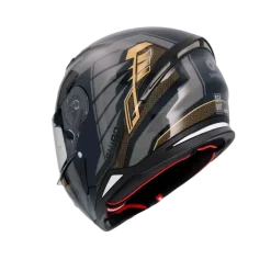 SHIRO SH-890 HUNTER EDGE Full Face Motorcycle Helmets Black Grey Gold