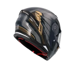 SHIRO SH-890 HUNTER EDGE Full Face Motorcycle Helmets Black Grey Gold