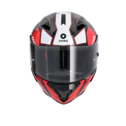 SHIRO SH-890 HUNTER STAGE FULL FACE MOTORCYCLE HELMETS BLACK RED