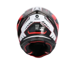 SHIRO SH-890 HUNTER STAGE FULL FACE MOTORCYCLE HELMETS BLACK RED