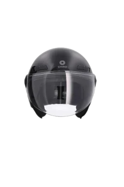 SHIRO SH-62 KYOTO Motorcycle Jet Helmets Matte Black