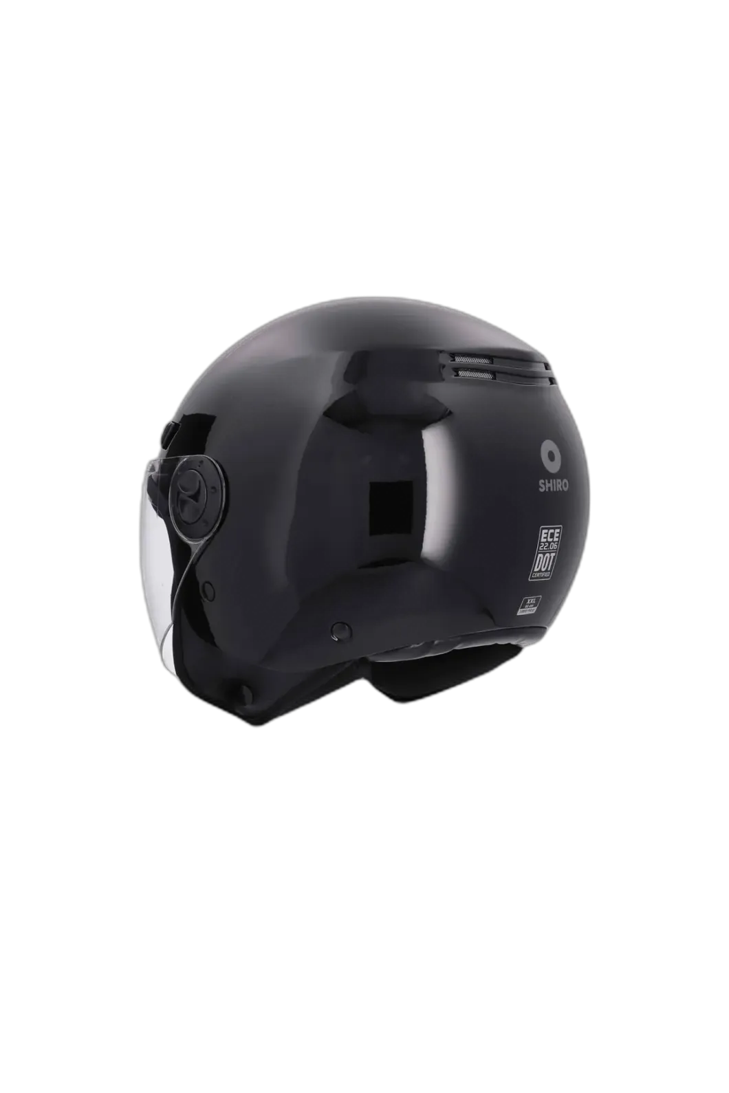 SHIRO SH-62 KYOTO Motorcycle Jet Helmets Matte Black
