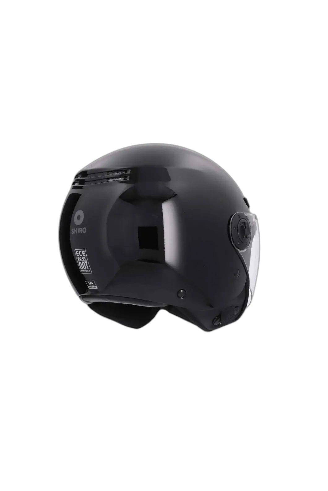 SHIRO SH-62 KYOTO Motorcycle Jet Helmets Matte Black