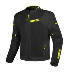 SHUA GRAVITY LITE BLACK/FLUO/YELLOW FABRIC JACKET Summer Perforated Men