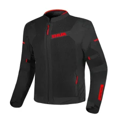 SHUA GRAVITY LITE BLACK/RED FABRIC JACKET Summer Perforated Men