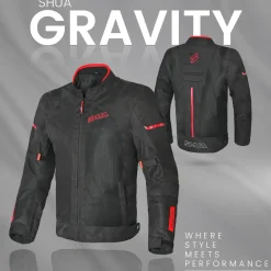 SHUA - GRAVITY LITE FABRIC JACKET BLACK/TERQUISE women's Summer perforated