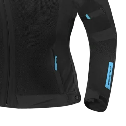 SHUA - GRAVITY LITE FABRIC JACKET BLACK/TERQUISE women's Summer perforated
