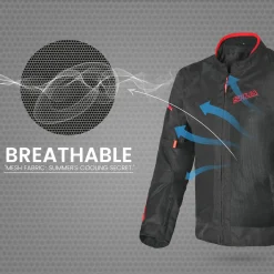 SHUA - GRAVITY LITE FABRIC JACKET BLACK/TERQUISE women's Summer perforated