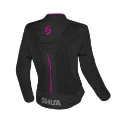 SHUA - GRAVITY LITE WOMEN'S FABRIC JACKET BLACK/FUCHSIA Summer perforated