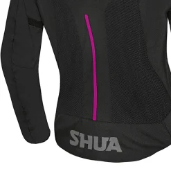 SHUA - GRAVITY LITE WOMEN'S FABRIC JACKET BLACK/FUCHSIA Summer perforated