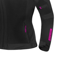 SHUA - GRAVITY LITE WOMEN'S FABRIC JACKET BLACK/FUCHSIA Summer perforated