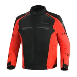 SHUA IMMORTAL GIACCA DI MOTO NERO NEON ROSSO