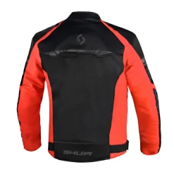 SHUA IMMORTAL GIACCA DI MOTO NERO NEON ROSSO