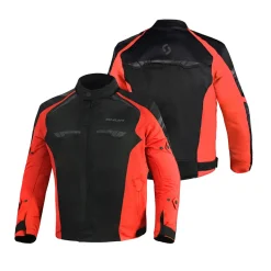 SHUA IMMORTAL GIACCA DI MOTO NERO NEON ROSSO