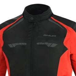 SHUA IMMORTAL GIACCA DI MOTO NERO NEON ROSSO