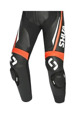 Shua Infinity Black Orange 1PC Men's Leather Motorcycle Suits