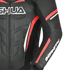 Shua Infinity Black Red 1PC Men's Leather Motorcycle Suits