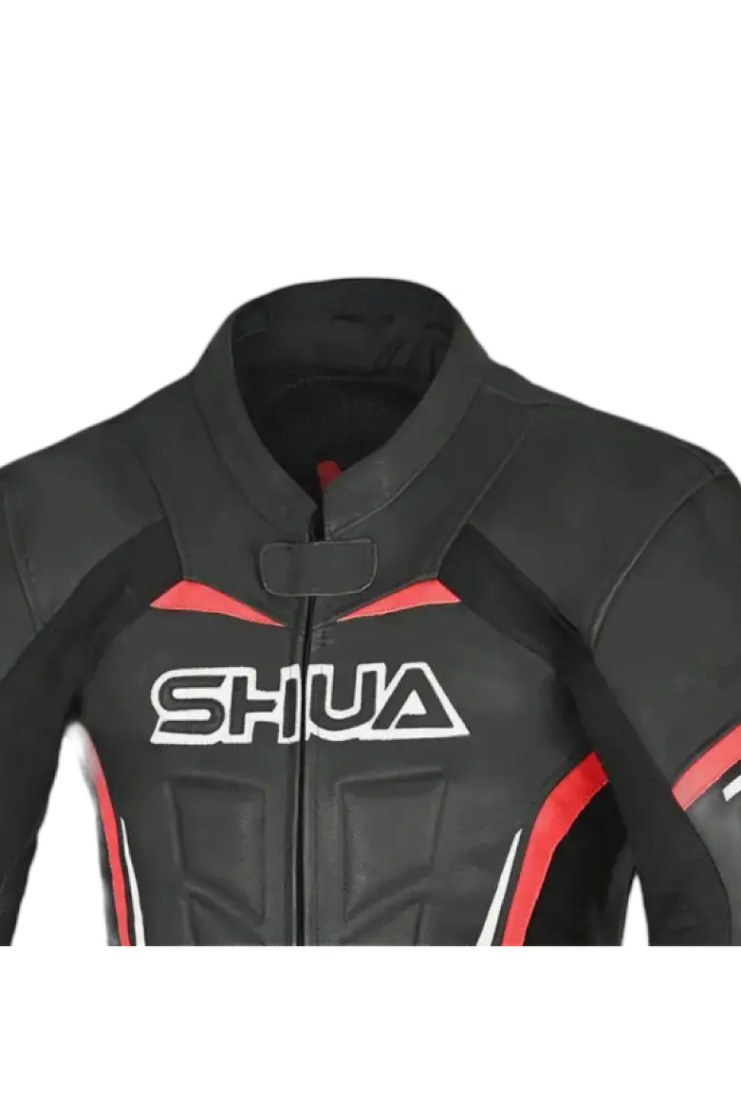 Shua Infinity Black Red 1PC Men's Leather Motorcycle Suits